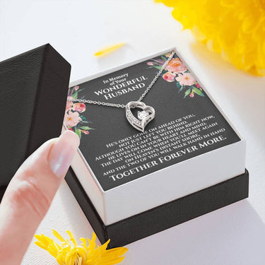 Husband Memorial Forever Heart Necklace - Love You This Much
